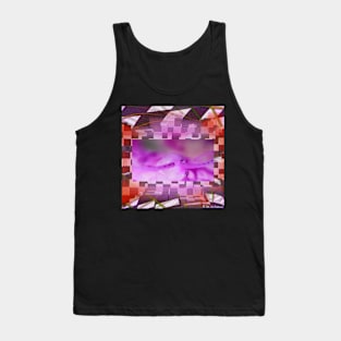 Centipede “Vaporwave” (Grainy Pink & Orange) Tank Top